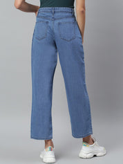 Kotty Women Blue Flared High-Rise Stretchable Jeans