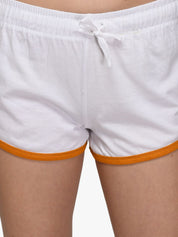Kotty Women White Solid Regular Fit Regular Shorts