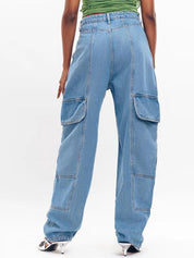 Kotty Women Jean Wide Leg High-Rise Stretchable Jeans