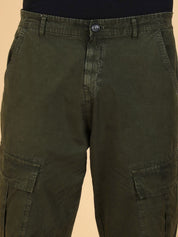Kotty Men Solid Easy Wash Cargos Trousers