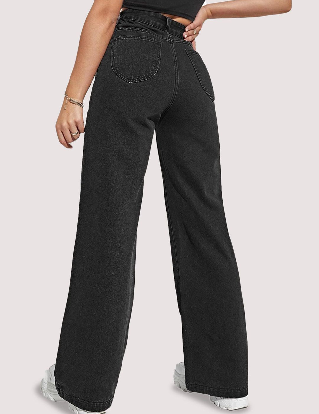 Kotty Women Cotton Straight Fit High-Rise Stretchable Jeans