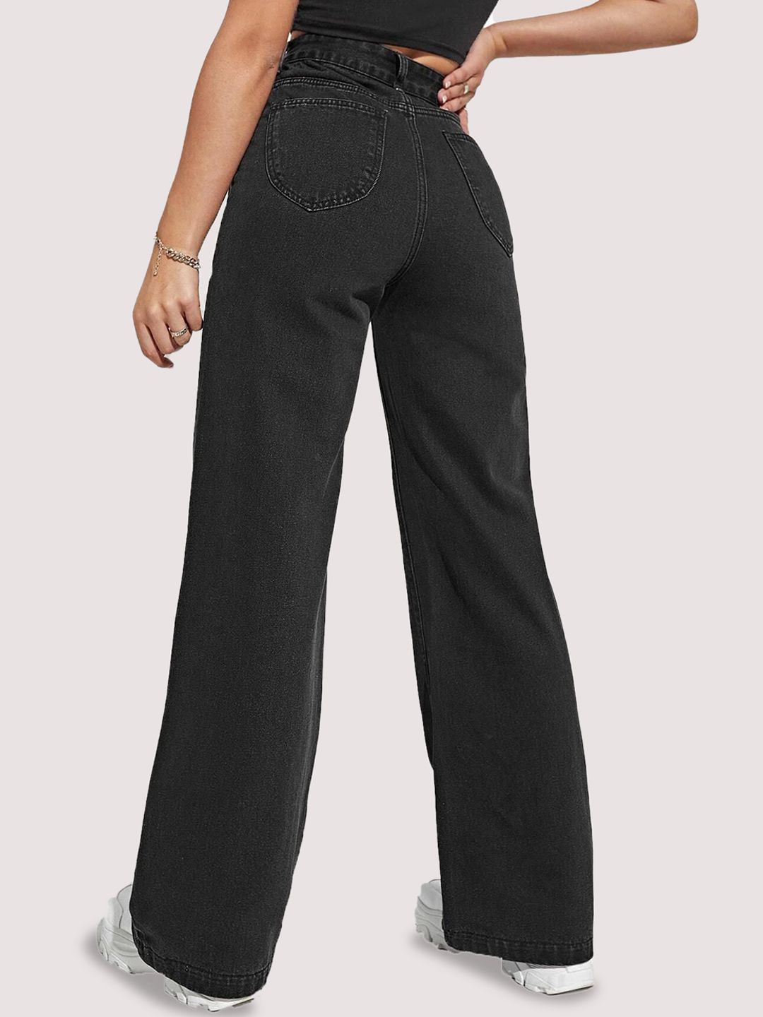 Kotty Women Cotton Straight Fit High-Rise Stretchable Jeans