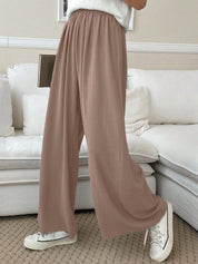 Kotty Women Relaxed Straight Leg Loose Fit High-Rise Cotton Trousers