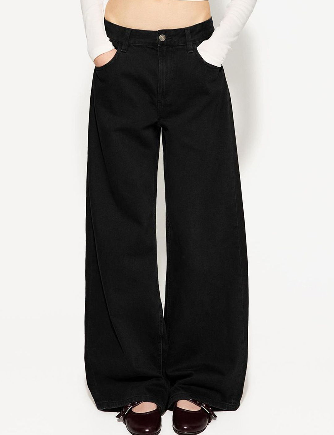 Kotty Women Jean Flared High-Rise Cotton Jeans