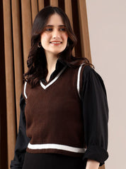 Kotty Women Crop Sweater Vest