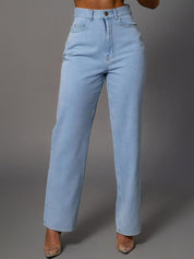 Kotty Women Straight Fit High-Rise Stretchable Jeans