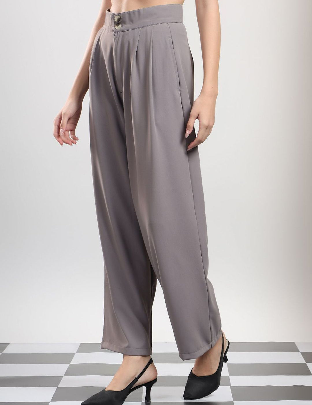 Kotty Women Original High-Rise Easy Wash Pleated Trousers