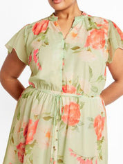 CURVE BY KOTTY Women Floral Print A-Line Dress