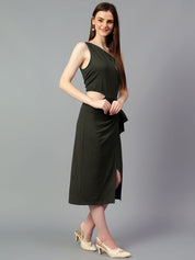 Kotty One Shoulder Sheath Midi Dress