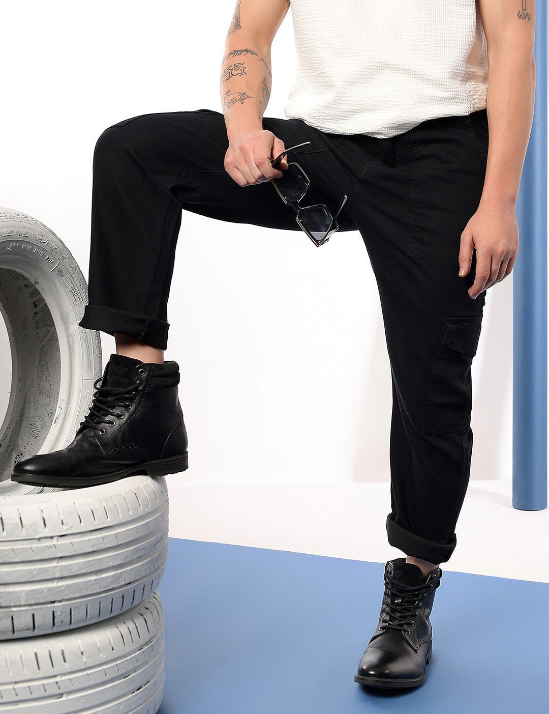 Kotty Men Comfort Regular Fit Mid-Rise Stretchable Jeans