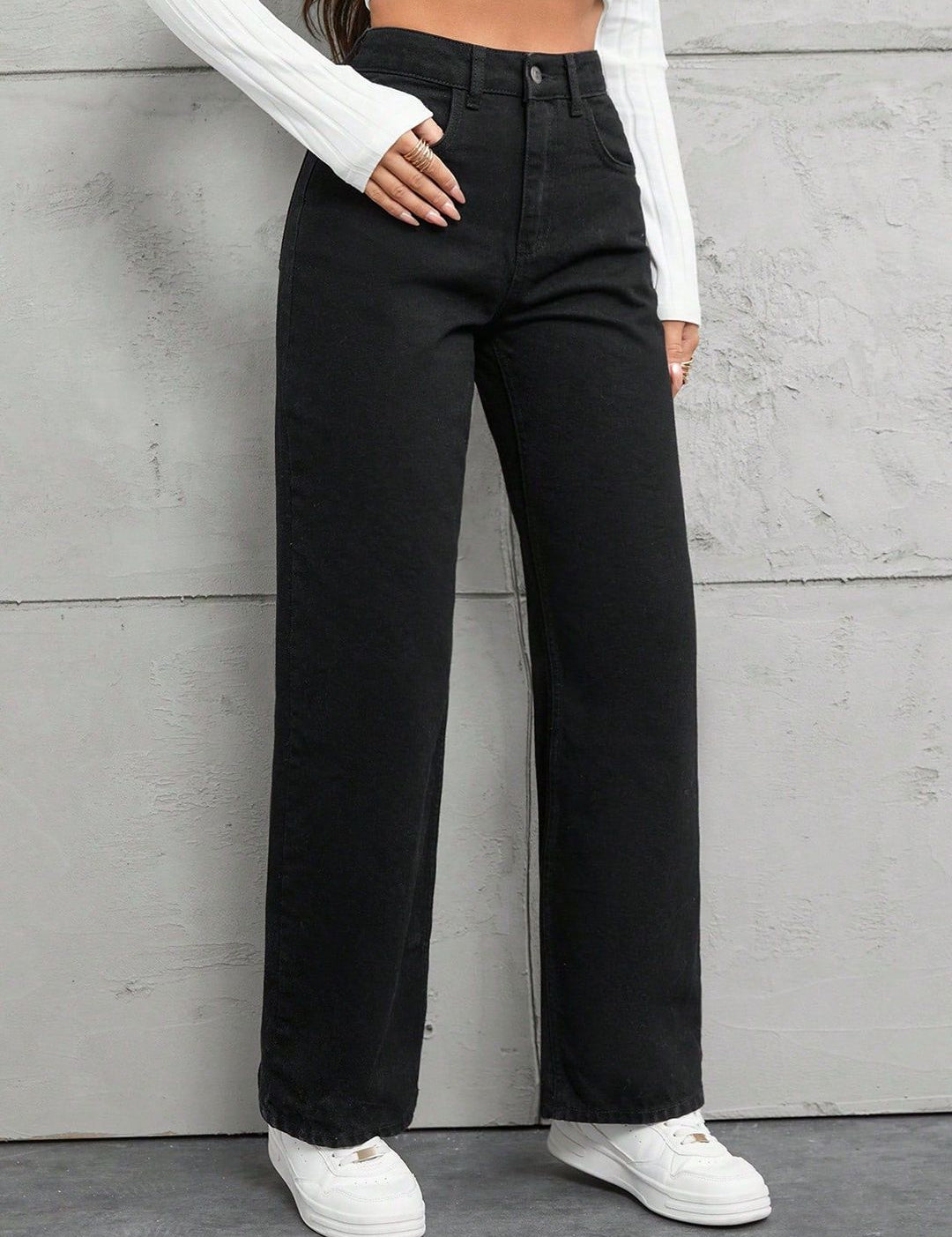 Kotty Women Comfort Straight Fit High-Rise Stretchable Jeans