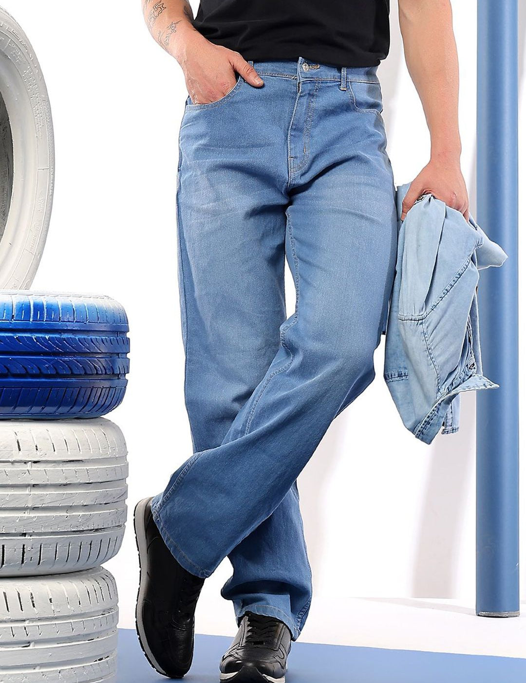 Kotty Men Comfort Fit Mid-Rise Stretchable Jeans