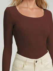 Kotty Square Neck Ribbed Top