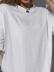 Kotty Drop Shoulder Sleeves Oversize Fit T-shirt