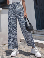 Kotty Women Animal Printed Relaxed Straight Fit High-Rise Easy Wash Trousers