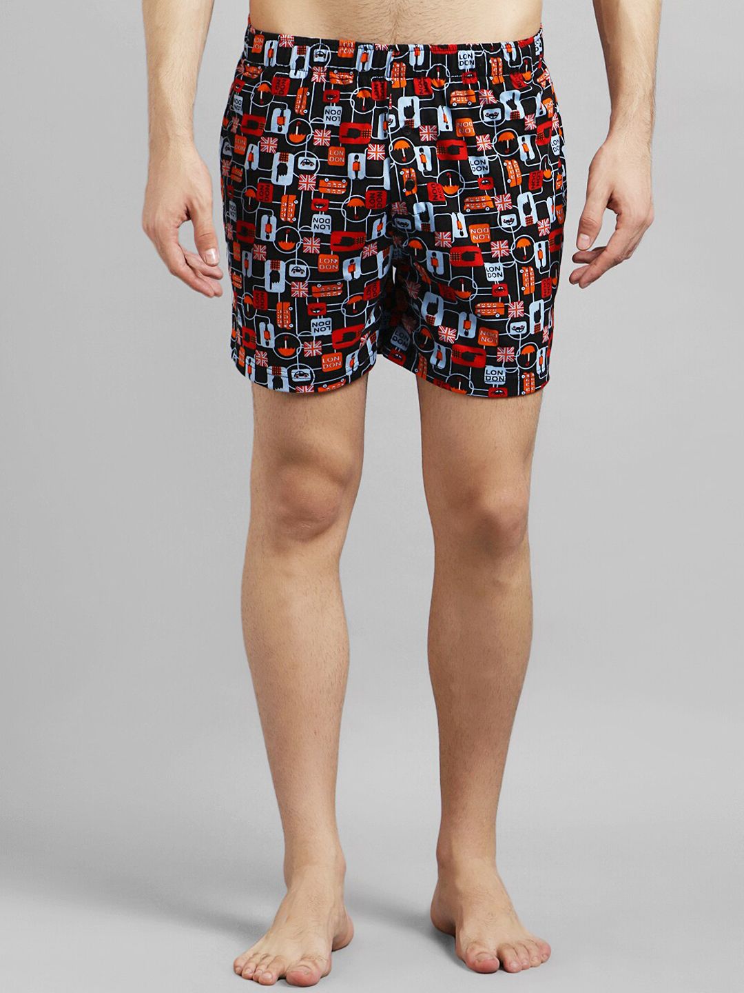 Kotty Men Black & Red Printed Boxers KTTMENSBOXER50S