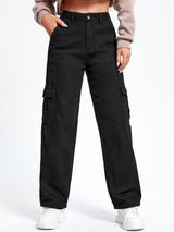 Kotty Women Black Straight Fit High Rise Clean Look Stretchable Jeans