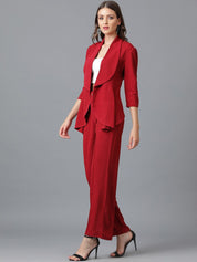 KOTTY BIZwear Shawl Neck Coat With Trouser