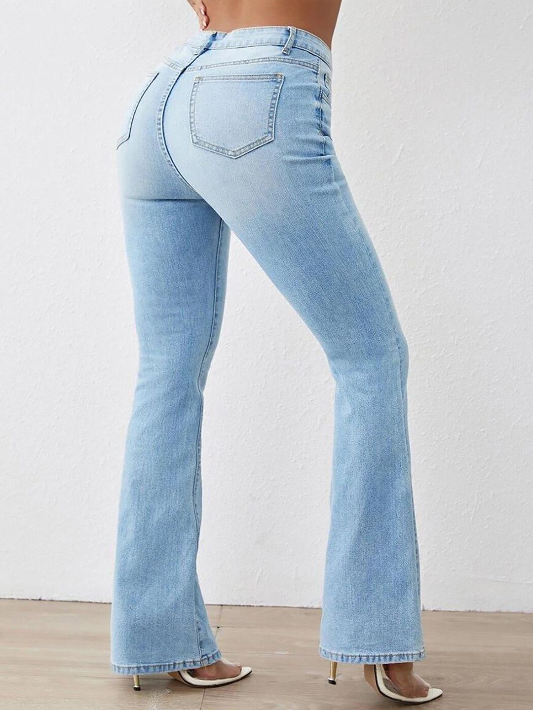 Kotty Women Jean Bootcut High-Rise Heavy Fade Stretchable Jeans