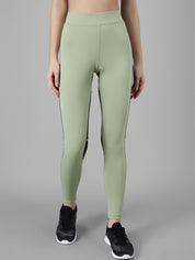 Kotty Women Green Solid Training Tights