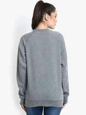 Kotty Women Grey Printed Sweatshirt