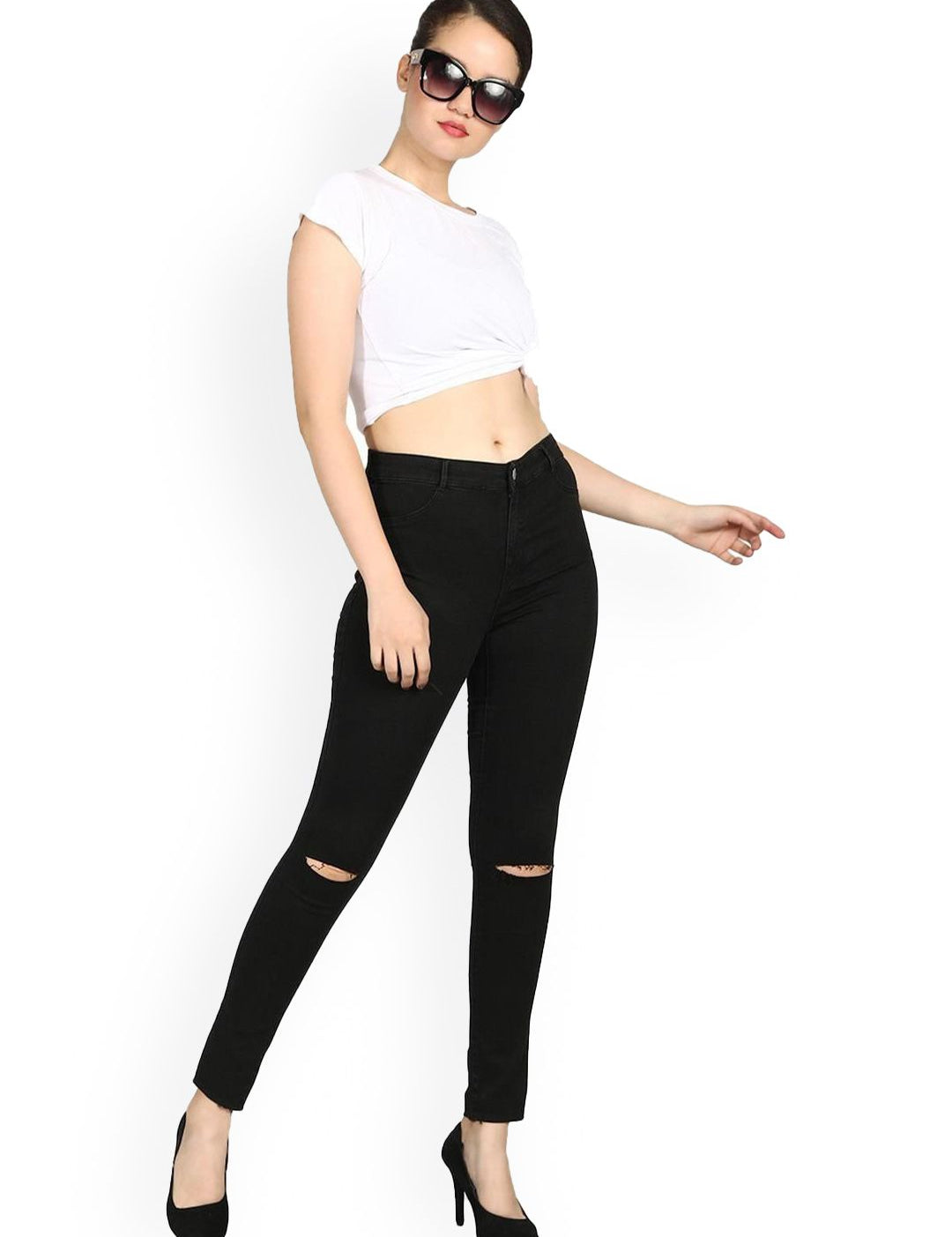 Kotty Girls Jean Skinny Fit Slash Knee Stretchable Jeans