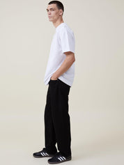 Kotty Men Jean Regular Fit Low-Rise Clean Look Stretchable Cotton Jeans