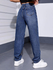 Kotty Women Jean Straight Fit High-Rise Light Fade Stretchable Jeans