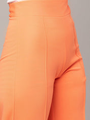 Kotty Women Pack Of 2 Relaxed Straight Leg High-Rise Easy Wash Parallel Trousers