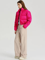 Kotty Mock Collar Crop Puffer Jacket