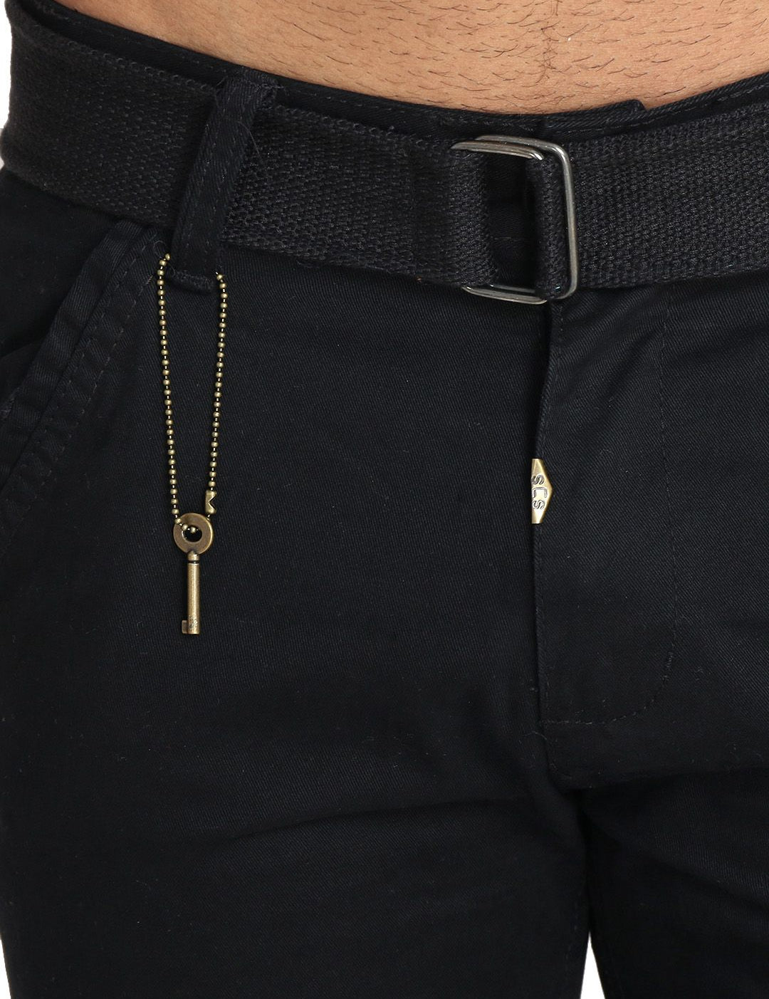 Kotty Men Black Solid Regular Fit Shorts