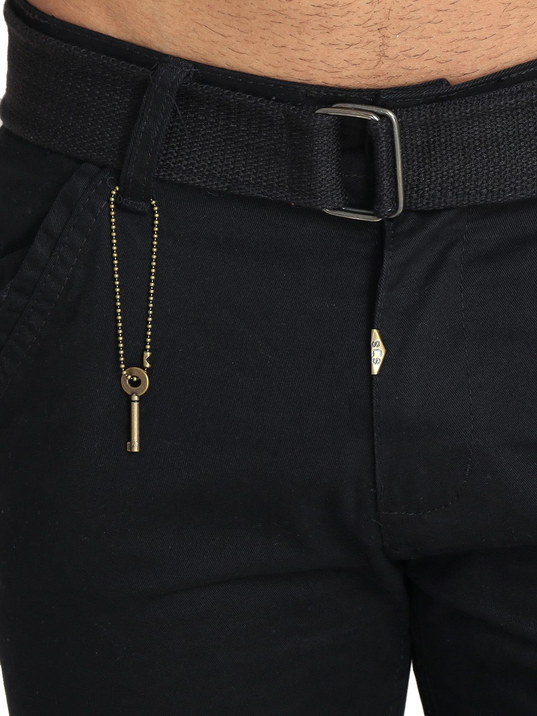 Kotty Men Black Solid Regular Fit Shorts