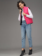 Kotty Women Pink Padded Sleeveless Puffer Jacket