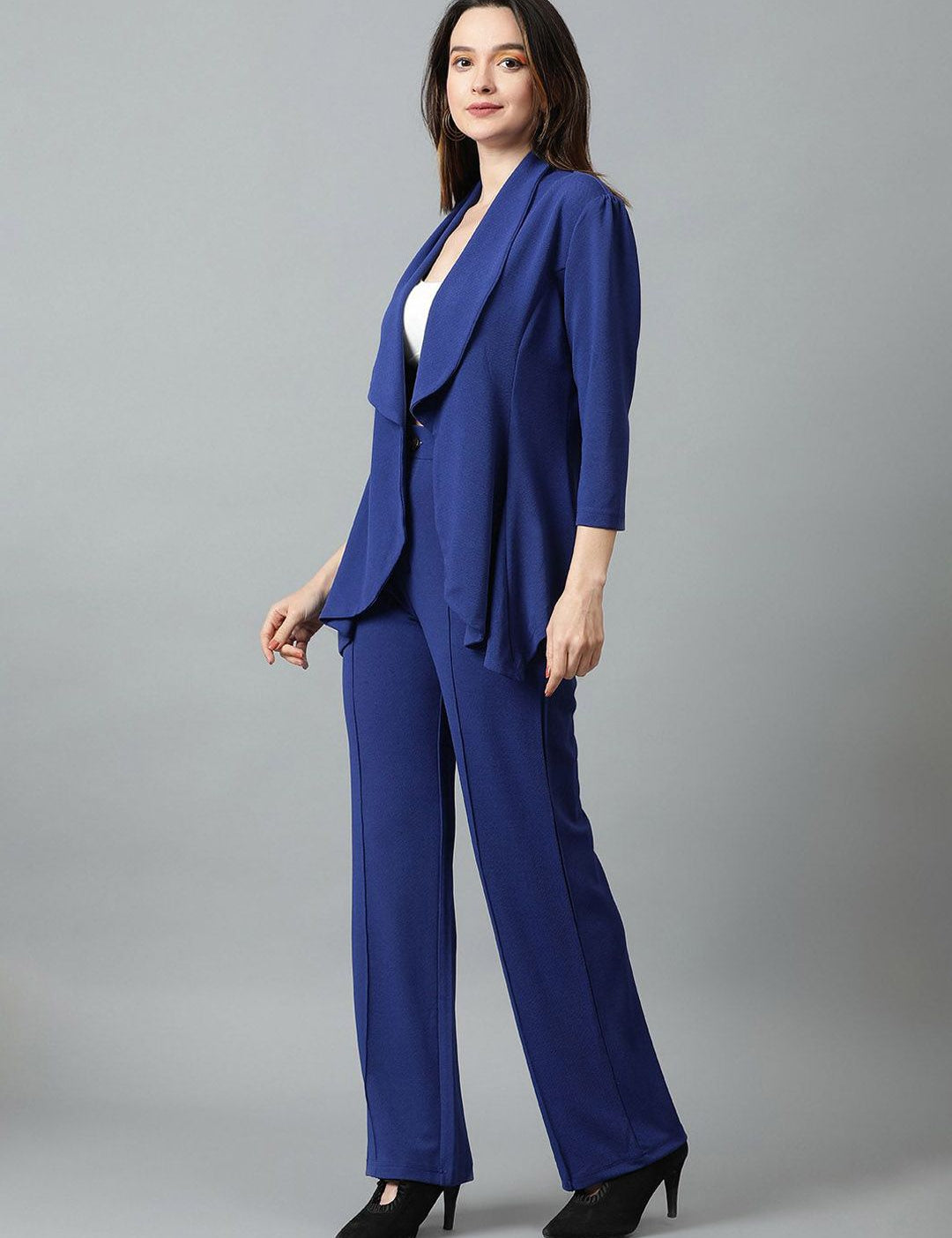 Kotty Blue Shawl Neck Blazer & Trouser