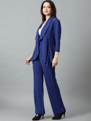 Kotty Blue Shawl Neck Blazer & Trouser