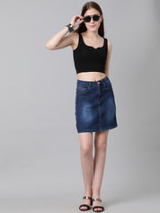 Kotty Denim Straight Skirt