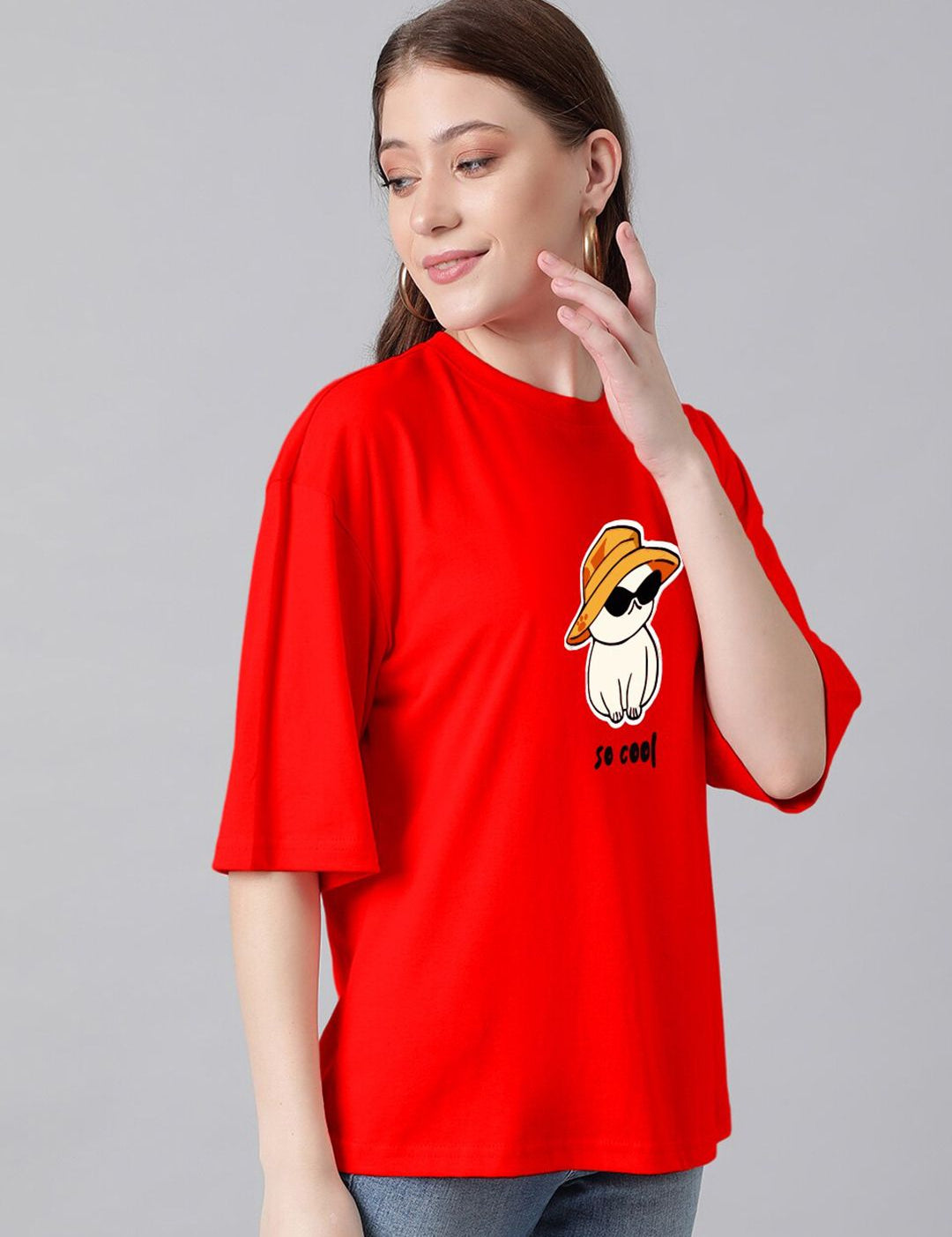 Kotty Graphic Printed Cotton T-shirt