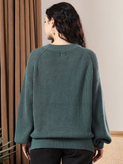 Kotty Women Round Neck Ribbed Pullover