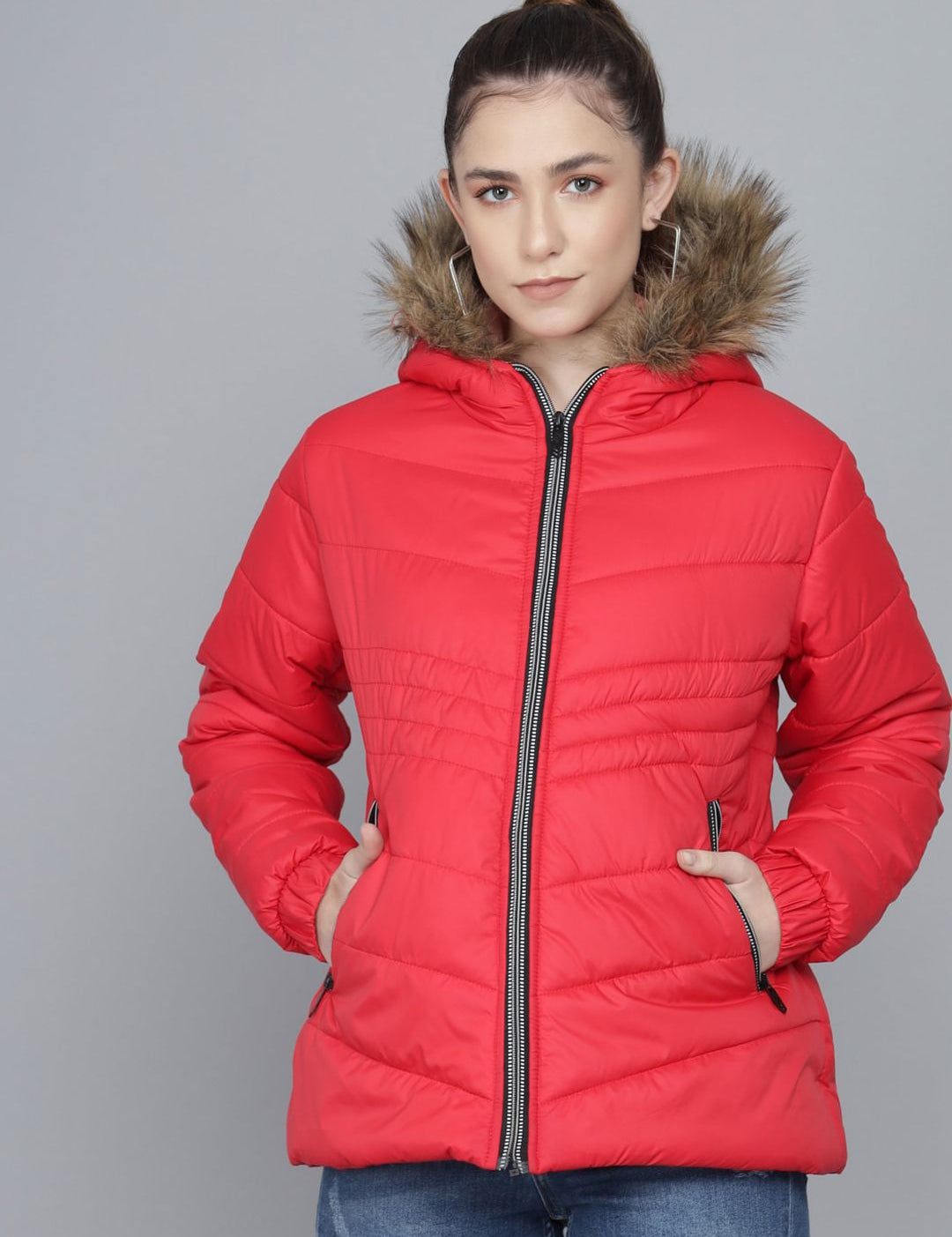 Kotty Women Red Lightweight Padded Jacket