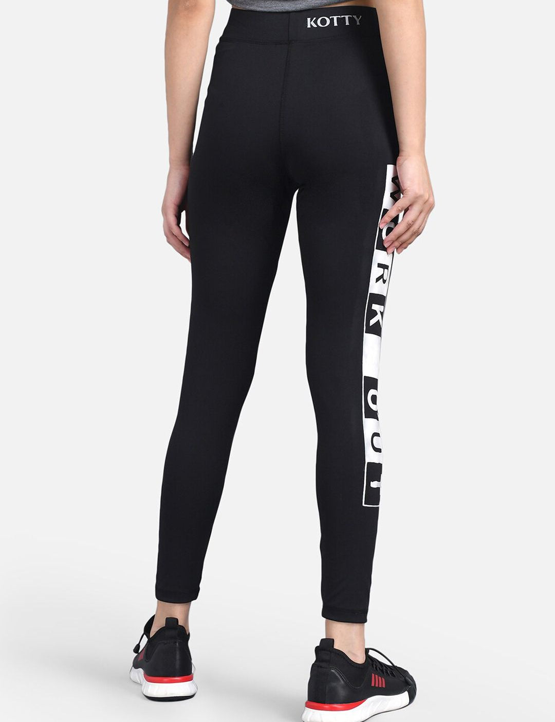 Kotty Women Black & White Printed Tights