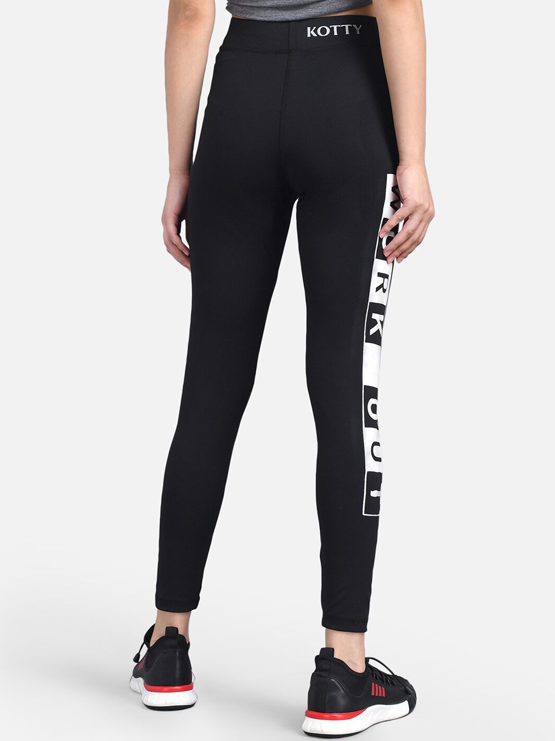 Kotty Women Black & White Printed Tights