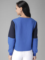 Kotty Women Blue Colourblocked Sweatshirt