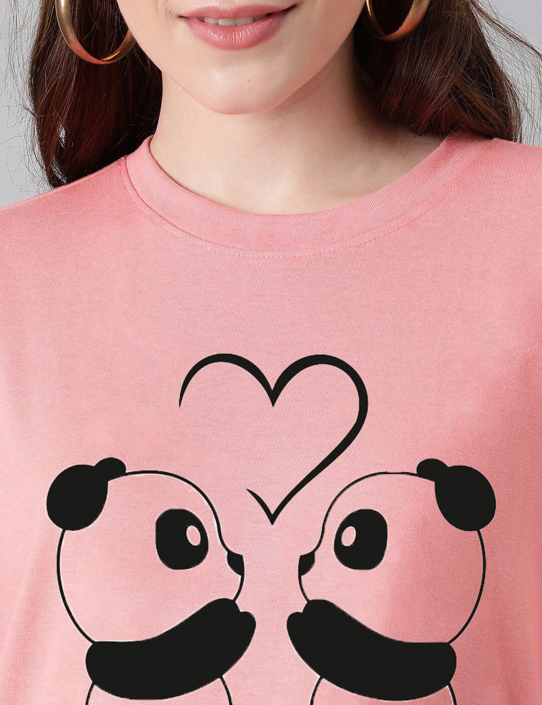 Kotty Graphic Printed Round Neck Drop-Shoulder Sleeves Oversized Fit Cotton T-Shirt