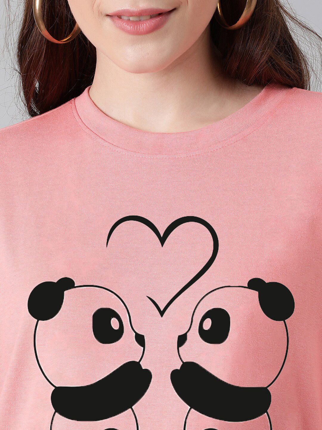 Kotty Graphic Printed Round Neck Drop-Shoulder Sleeves Oversized Fit Cotton T-Shirt