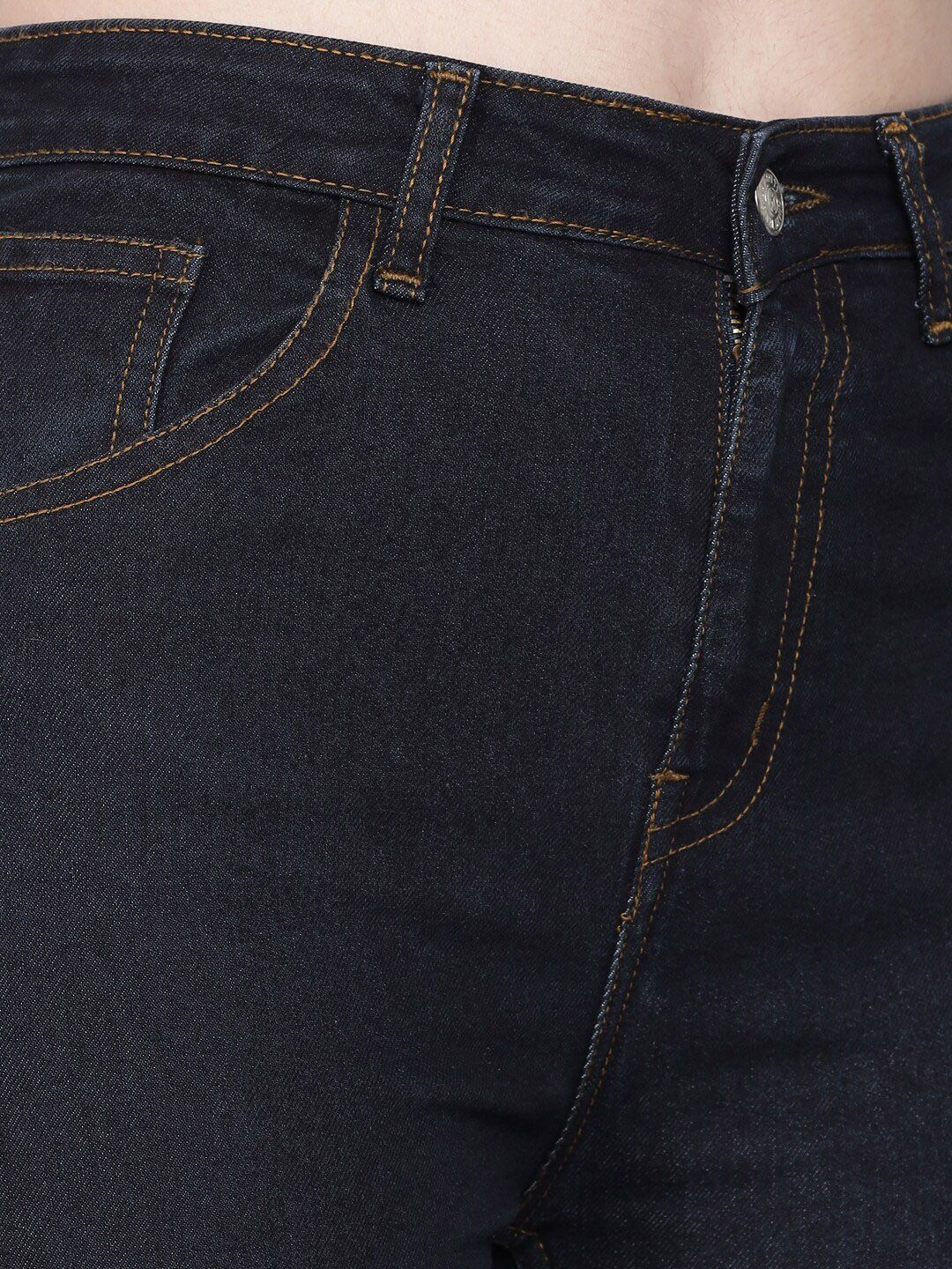 Kotty Women Black Flared High-Rise Mildly Distressed Jeans