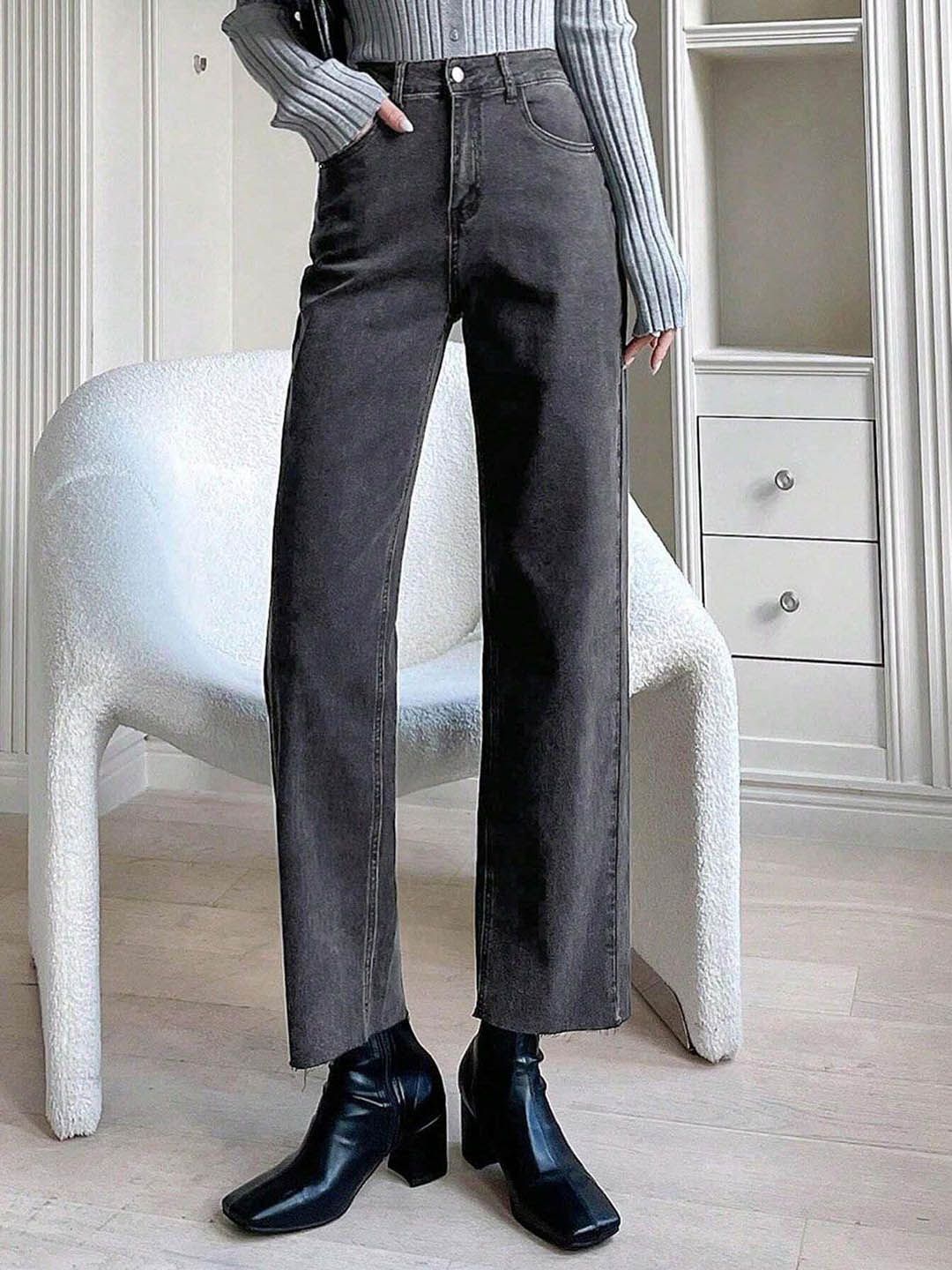 Kotty Women Straight Fit High-Rise Stretchable Jeans