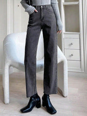 Kotty Women Straight Fit High-Rise Stretchable Jeans