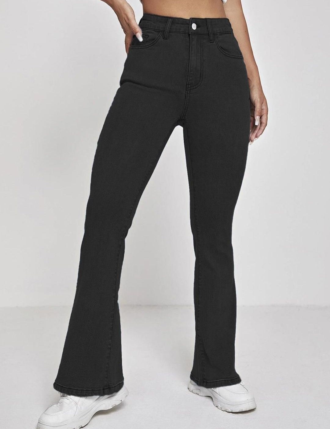 Kotty Women Bootcut High-Rise Clean Look Stretchable Jeans