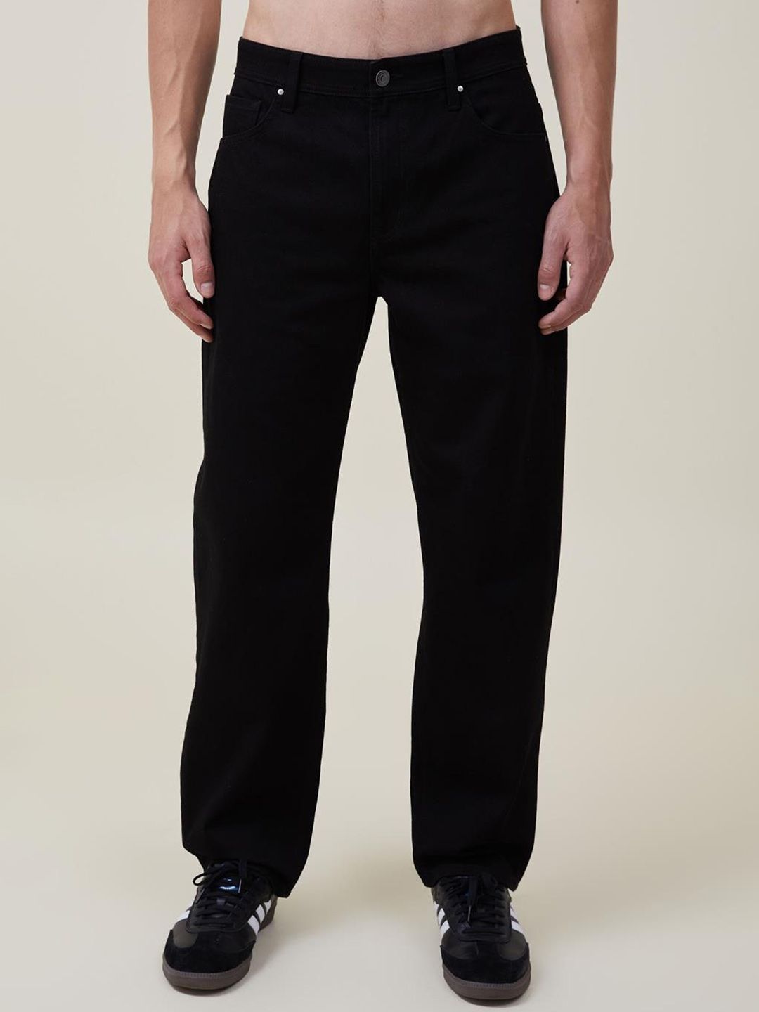 Kotty Men Jean Regular Fit Low-Rise Clean Look Stretchable Cotton Jeans