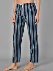 Kotty Women Striped Pure Cotton Lounge Pants